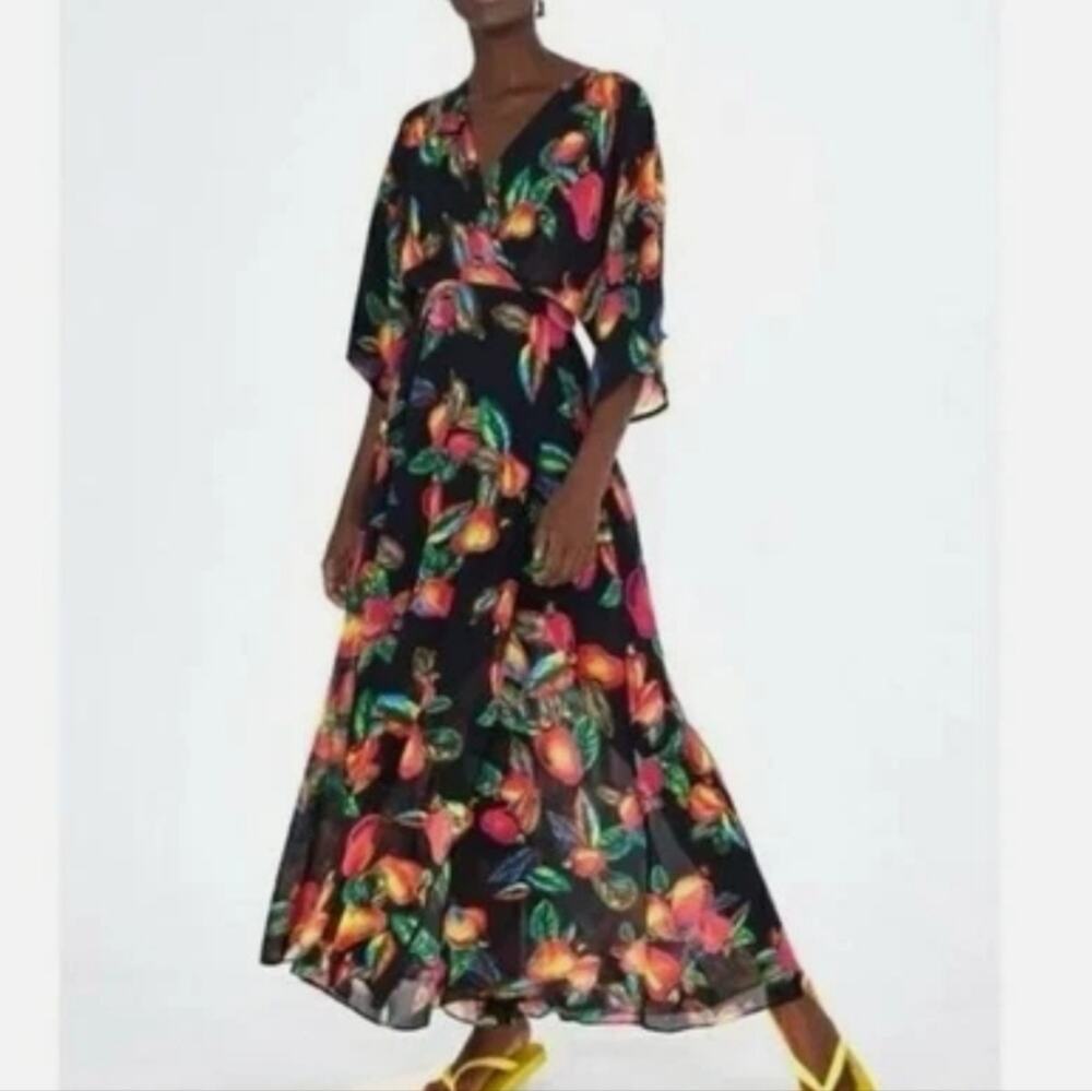 FARM Rio Cashew Wrap Kimono Dress Size S